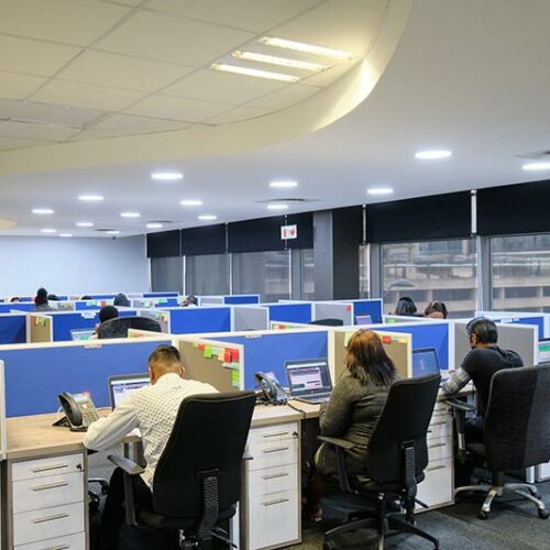 office space renovation and fit out construction project South Africa.